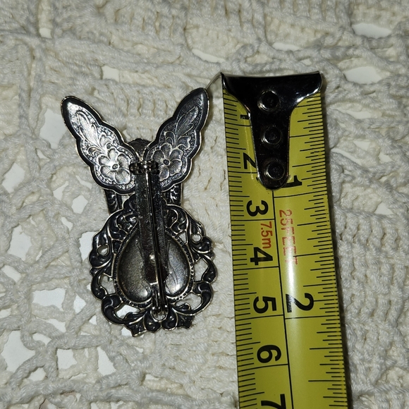 Vintage Style Silver Rabbit Brooch - Picture 5 of 6